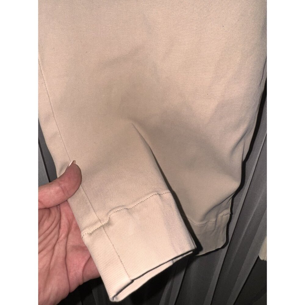 SPANX xl Tan Wide-Leg Cropped Pants Button Pockets For Women - Picture 6 of 8